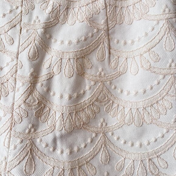 Sezane Elisou Embroidered Shorts in Ecru - Picture 6 of 8